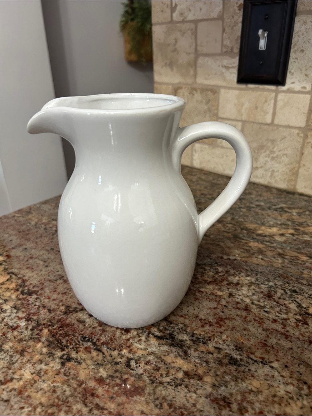 White Ceramic Pitcher Jug